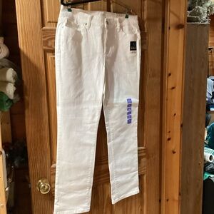 St. John's Bay Easy Fit White Jeans- size 14